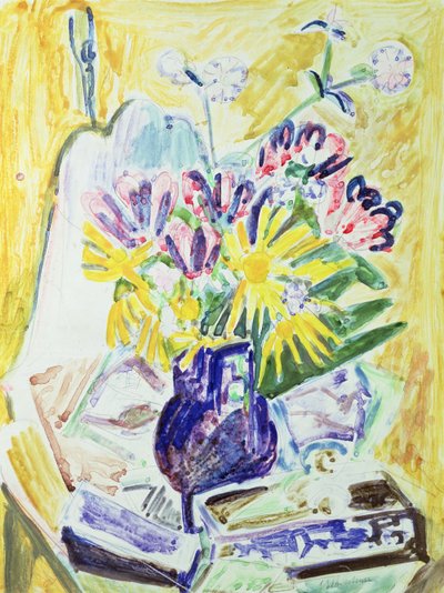 Flowers in a Vase, 1918-19 by Ernst Ludwig Kirchner